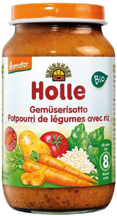 Dětské jídlo, zelenina s rýží (risotto) BIO 220 g - HOLLE